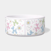 Whimsical Pastel Poodle Personalized Pet Bowl Voerbakje (Achterkant)