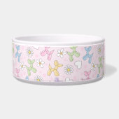 Whimsical Pastel Poodle Personalized Pet Bowl Voerbakje (Links)
