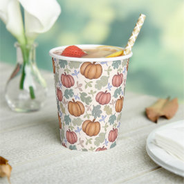 Whimsical Pastel Pumpkin Patroon Party Papieren Bekers