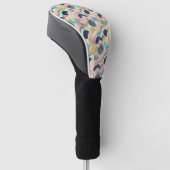 Whimsical Pastel Rainbow Waves & Glitter Abstract Golfheadcover (Schuin)