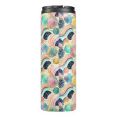 Whimsical Pastel Rainbow Waves & Glitter Abstract Thermosbeker (Achterkant)