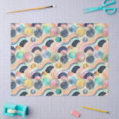 Whimsical Pastel Rainbow Waves & Glitter Abstract Tissuepapier (Craft)