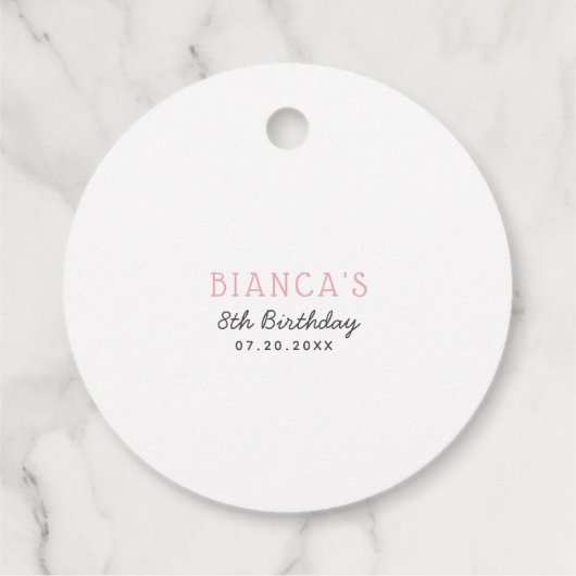 Whimsical Pastel Regenboog Zo Heldere Verjaardag Bedankjes Labels (Achterkant)