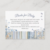 Whimsical Pastel Retro Bibliotheek Boeken voor Bab Informatiekaartje (Voorkant)