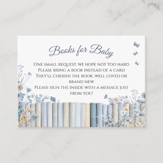 Whimsical Pastel Retro Bibliotheek Boeken voor Bab Informatiekaartje (Voorkant)