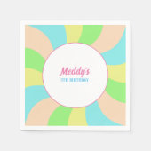 Whimsical pastel retro kind gewoonte servet (Voorkant)