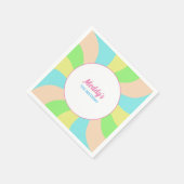 Whimsical pastel retro kind gewoonte servet (Hoek)