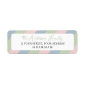 Whimsical Pastel Return Address Label (Voorkant)
