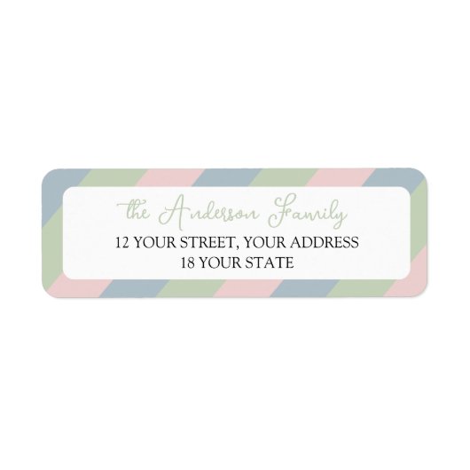 Whimsical Pastel Return Address Label (Voorkant)