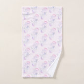 Whimsical Pastel Roze Zeemeermin Patroon Print Bad Handdoek (Handdoek)