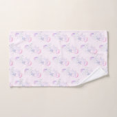 Whimsical Pastel Roze Zeemeermin Patroon Print Bad Handdoek (Handdoek)