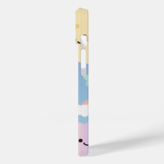 Whimsical Pastel Sky – Cute Clouds, Moons & Stars Case-Mate iPhone Case (Achterkant / Links)