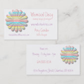 Whimsical Pastel Star Daisy Flower Visitekaartje (Voorkant / Achterkant)