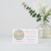 Whimsical Pastel Star Daisy Flower Visitekaartje (Staand voorkant)