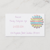 Whimsical Pastel Star Daisy Flower Visitekaartje (Achterkant)