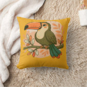 Whimsical Pastel Toekan Kussen (Deken)