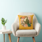 Whimsical Pastel Toekan Kussen (Stoel)