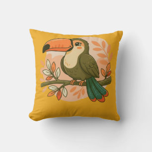 Whimsical Pastel Toekan Kussen