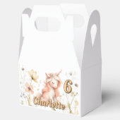 Whimsical pastel unicorn wilde bloem verjaardag bedankdoosjes (Geopend)