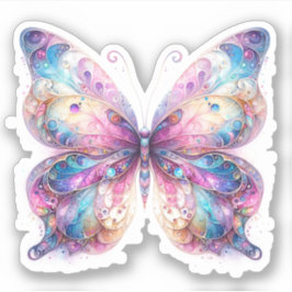 Whimsical Pastel Vlinder Stickers