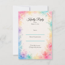 Whimsical Pastel Watercolor Romantische Bruiloft