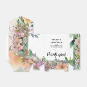 Whimsical Pastel Waterverf Wildflower Wedding Bedankdoosjes (Uitgevouwen)