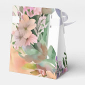 Whimsical Pastel Waterverf Wildflower Wedding Bedankdoosjes (Achterkant)