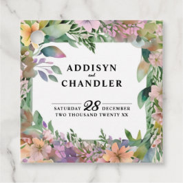 Whimsical Pastel Waterverf Wildflower Wedding Bedankjes Labels