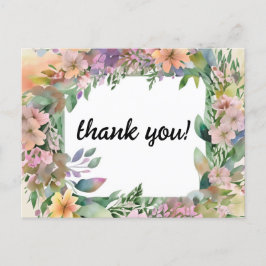 Whimsical Pastel Waterverf Wildflower Wedding Briefkaart