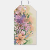 Whimsical Pastel Waterverf Wildflower Wedding Cadeaulabel (Achterkant)
