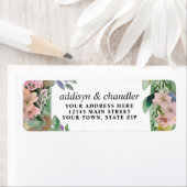 Whimsical Pastel Waterverf Wildflower Wedding Etiket (Insitu)