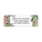 Whimsical Pastel Waterverf Wildflower Wedding Etiket (Voorkant)