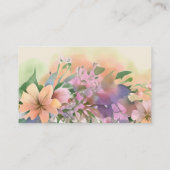 Whimsical Pastel Waterverf Wildflower Wedding Informatiekaartje (Achterkant)