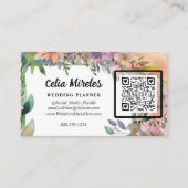 Whimsical Pastel Waterverf Wildflower Wedding Informatiekaartje (Voorkant)