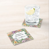 Whimsical Pastel Waterverf Wildflower Wedding Kartonnen Onderzetters (Insitu)