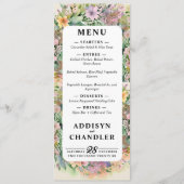 Whimsical Pastel Waterverf Wildflower Wedding Programmakaart (Voorkant)