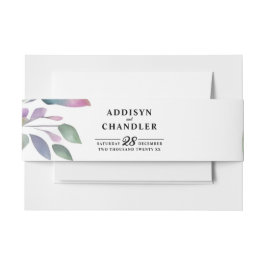 Whimsical Pastel Waterverf Wildflower Wedding Uitnodigingen Wikkel