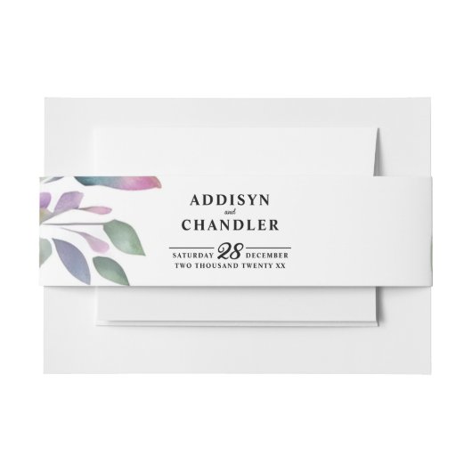 Whimsical Pastel Waterverf Wildflower Wedding Uitnodigingen Wikkel (Voorkant Voorbeeld)