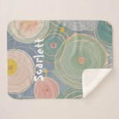 Whimsical Pastel Whirls Sherpa Deken (Voorkant (horizontaal))