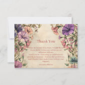 Whimsical Pastel Wilde Bloem Sweet 16 Bedankkaart (Voorkant)