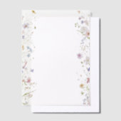Whimsical Pastel Wildflower Border Wedding Vellum Uitnodigingen (Offset)