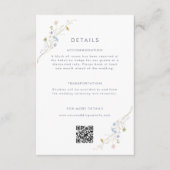 Whimsical Pastel Wildflower bruiloft details Informatiekaartje (Voorkant)