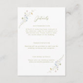 Whimsical Pastel Wildflower bruiloft details Informatiekaartje (Voorkant)