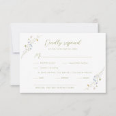 Whimsical Pastel Wildflower bruiloft RSVP Kaartje (Voorkant)