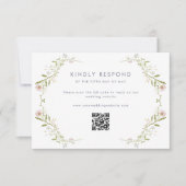 Whimsical Pastel Wildflower bruiloft RSVP Kaartje (Voorkant)