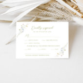 Whimsical Pastel Wildflower bruiloft RSVP Kaartje