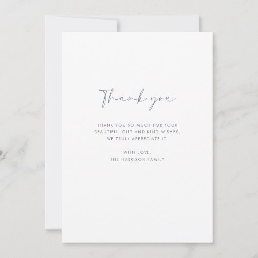 Whimsical Pastel Wildflower Lijst Baby shower Bedankkaart (Achterkant)