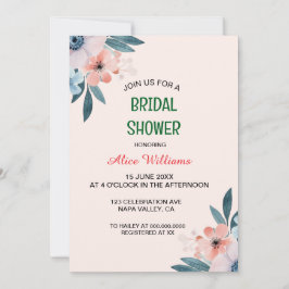 Whimsical Pastel Wildflower Lijst Vrijgezellenfees Kaart