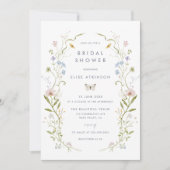 Whimsical Pastel Wildflower Lijst Vrijgezellenfees Kaart (Voorkant)