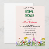 Whimsical Pastel Wildflower Lijst Vrijgezellenfees Kaart (Voorkant / Achterkant)